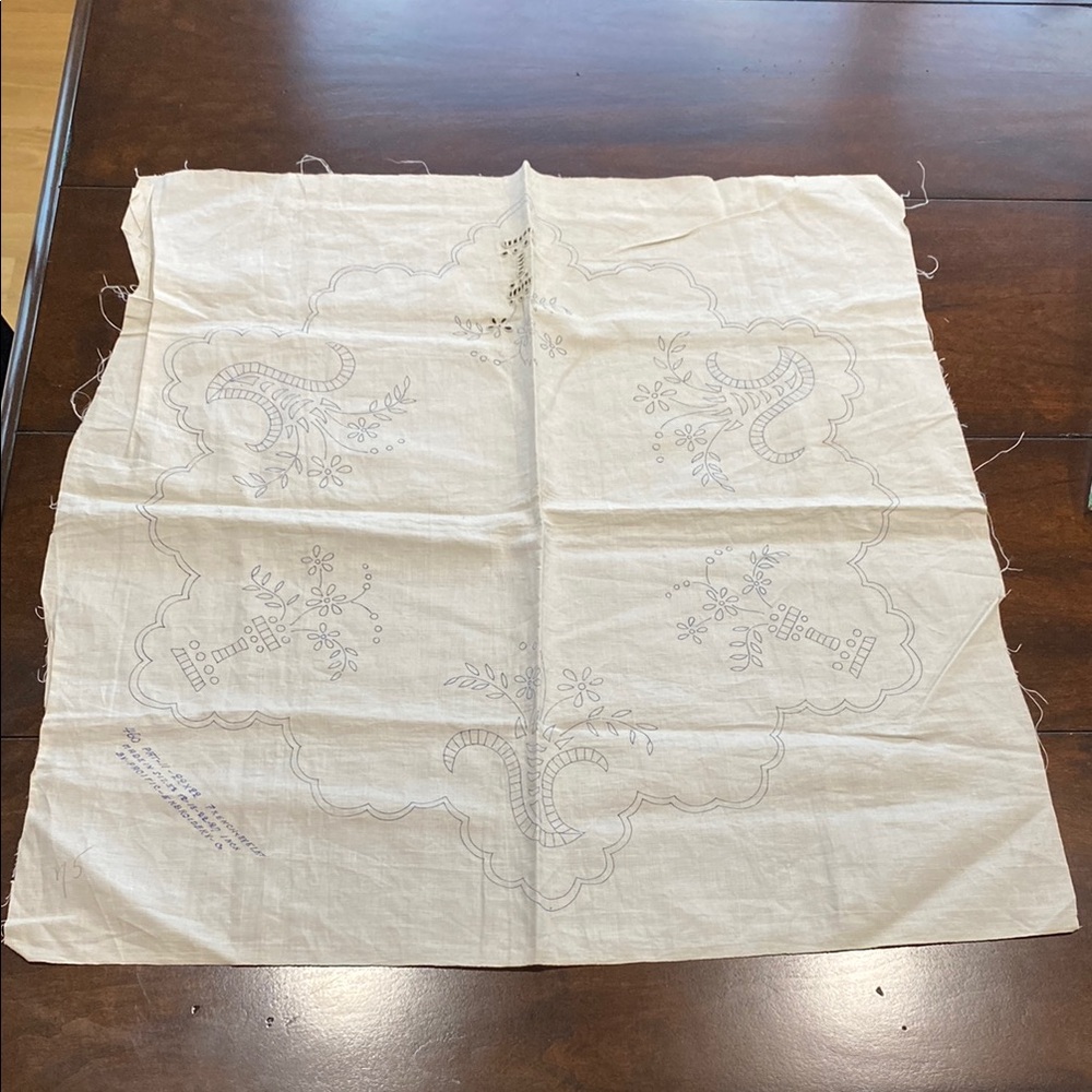 Vintage French Eyelet Embroidery Piece By Pacific Embroidery!!